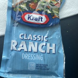 a packet of kraft classic ranch dressing