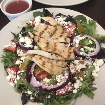 Anios Restaurant - a plate of salad with grilled chicken - Polish Near Me - Washington Township, Michigan