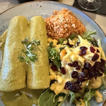 Santo Mezcal - Crab enchiladas with poblano sauce - Mexican Near Me - Santa Barbara, California Santo Mezcal - Crab enchiladas with poblano sauce - Mexican Near Me - Santa Barbara, California