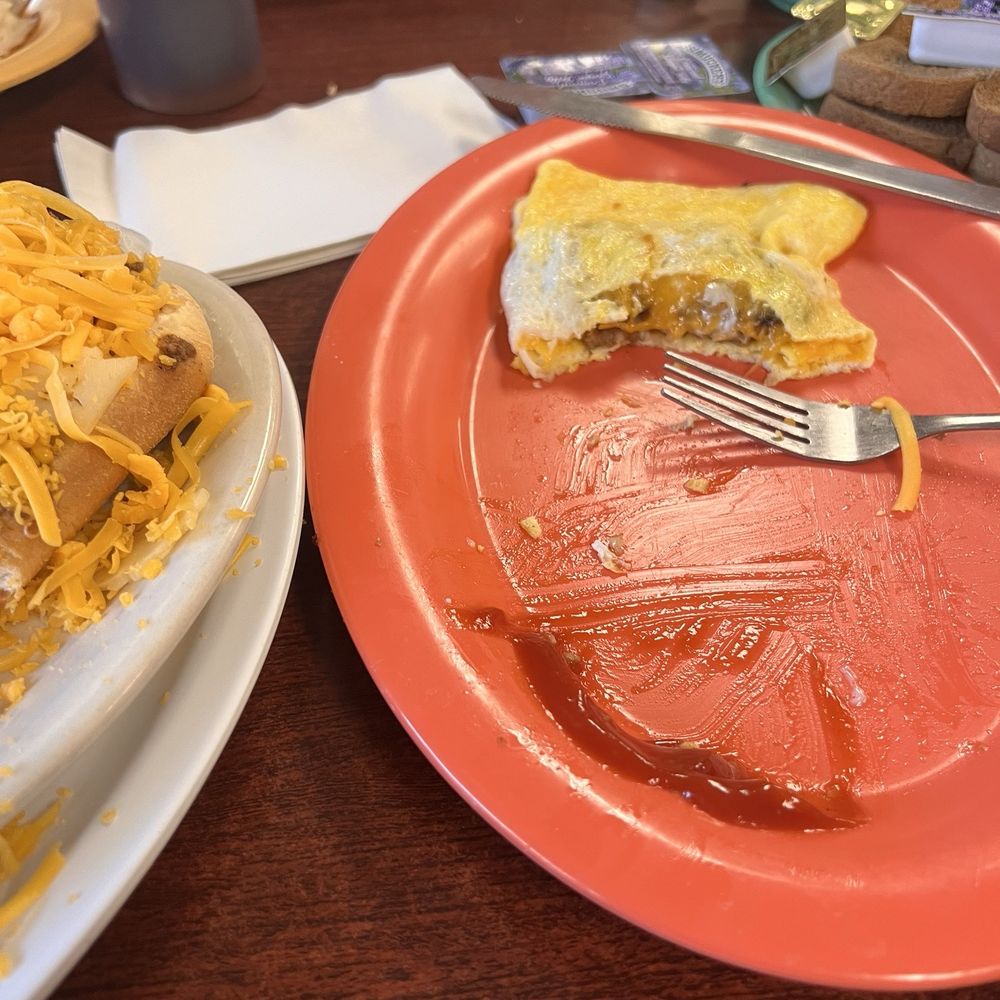 Goetta omelette. (Well what's left of it!) Goetta omelette. (Well what's left of it!)