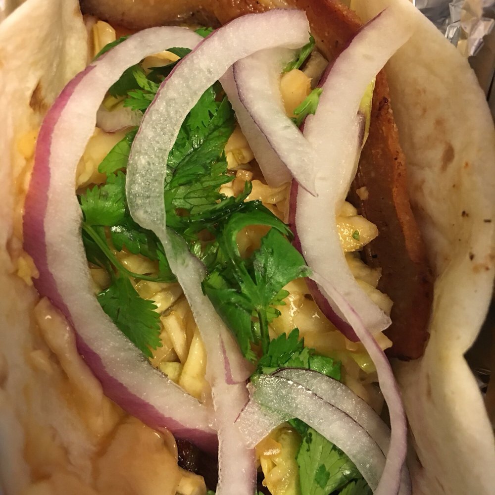 East Coast Taco - Pork belly taco - tasty, but really thin and crispy pork more like bacon - Mexican Near Me - Niantic, Connecticut