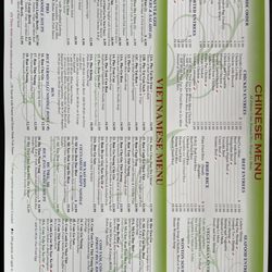 Chinese/Vietnamese Menu