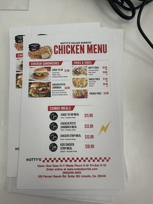 Menu photo 2 Notty's Italian Burrito Lincoln, CA Menu photo 2 Notty's Italian Burrito Lincoln, CA