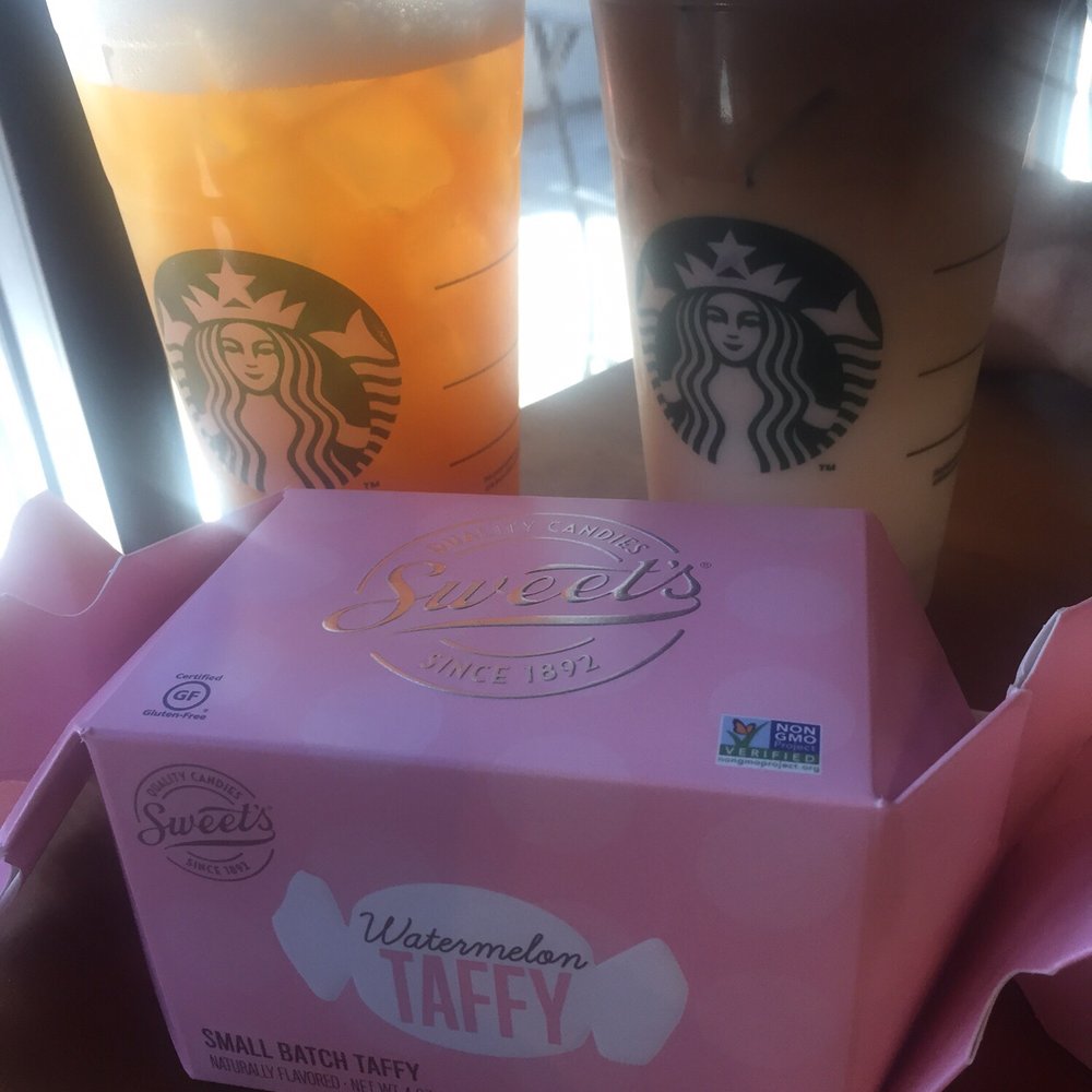 Starbucks - Vent I iced caramel macchiato, vent mango black tea lemonade and watermelon taffy. Yum! - Coffee & Tea Near Me - Sherman Oaks, California Starbucks - Vent I iced caramel macchiato, vent mango black tea lemonade and watermelon taffy. Yum! - Coffee & Tea Near Me - Sherman Oaks, California