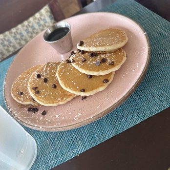 Shores Restaurant - Kid's chocolate chip pancakes - New American Near Me - La Jolla, California Shores Restaurant - Kid's chocolate chip pancakes - New American Near Me - La Jolla, California