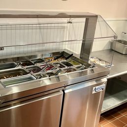 Salad bar in the buffet area.