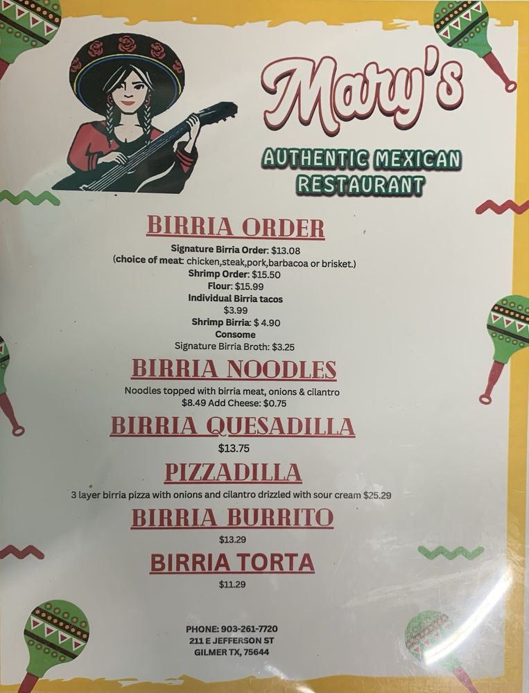 Mary's Authentic Mexican Restaurant Logo