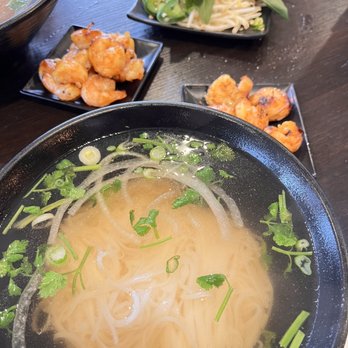Pho Ca Dao & Grill - Grilled shrimp pho ... the shrimp is given on the side - Vietnamese Near Me - Santee, California Pho Ca Dao & Grill - Grilled shrimp pho ... the shrimp is given on the side - Vietnamese Near Me - Santee, California