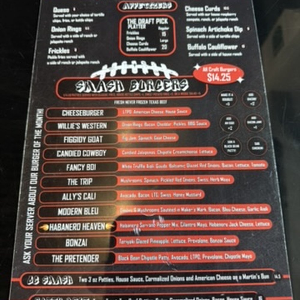 Burger Bar - Burger Menu - Sports Bars Near Me - Cedar Park, Texas Burger Bar - Burger Menu - Sports Bars Near Me - Cedar Park, Texas