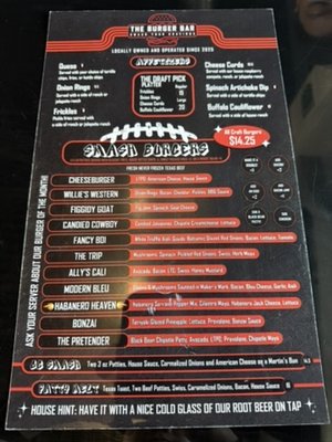 Menu photo 7 Burger Bar Cedar Park, TX