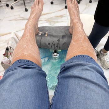 Creekside Nail & Spa - This is a citrus honey sugar scrub that felt amazing . It was followed by hot towels . - Nail Salons Near Me - Orlando, Florida
