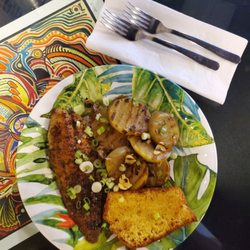 MEO MYO - Blackened Catfish, Chump Potatoes & Cornbread.