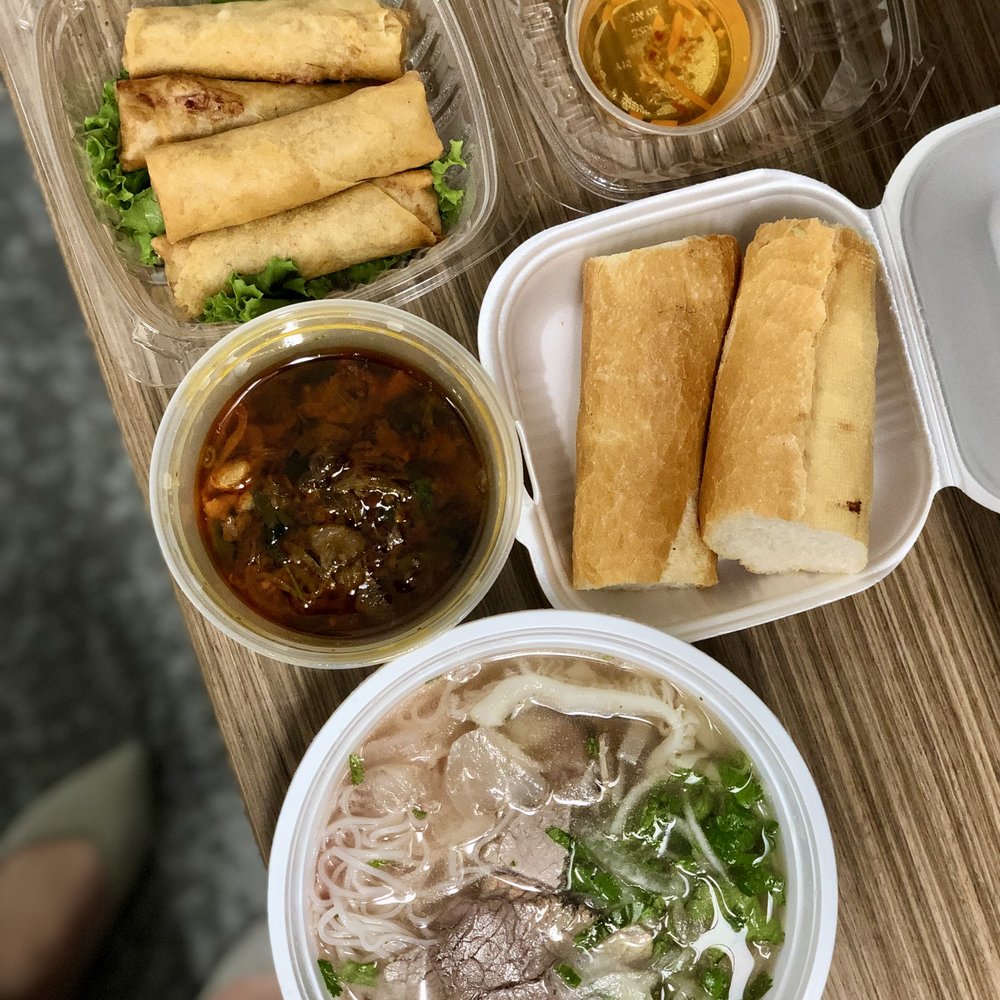 Pho Binh Westheimer - Combination pho, spicy bone marrow, egg rolls. - Vietnamese Near Me - Houston, Texas Pho Binh Westheimer - Combination pho, spicy bone marrow, egg rolls. - Vietnamese Near Me - Houston, Texas