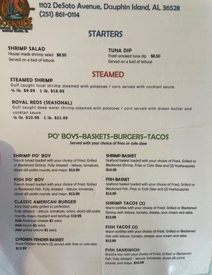 Menu photo 4 Dockside Seafood Restaurant Dauphin Island, AL Menu photo 4 Dockside Seafood Restaurant Dauphin Island, AL