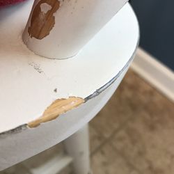 Casey Jo's Furniture - Pictures were taken the morning after we purchased. Paint is chipping due to the glossy coat underneath and not able to soak into anything