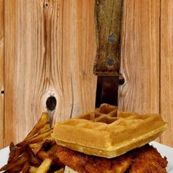 Grille on Main Restaurant & Bar - Chicken &Waffle Sandwich