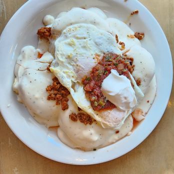 Sunny's Diner - Sunny's biscuits ranchero. Homemade chorizo and salsa..m they need to bottle this salsa!!!!!! - Breakfast & Brunch Near Me - Happy Valley, Oregon Sunny's Diner - Sunny's biscuits ranchero. Homemade chorizo and salsa..m they need to bottle this salsa!!!!!! - Breakfast & Brunch Near Me - Happy Valley, Oregon
