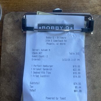 Bobby Q - Biltmore - Lots of $ for a sad lunch - Barbeque Near Me - Phoenix, Arizona Bobby Q - Biltmore - Lots of $ for a sad lunch - Barbeque Near Me - Phoenix, Arizona