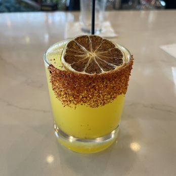 Ember & Iron - Pool Boy  Oaxaca Club Mezcal, Licor 43, Passion Fruit Puree, Habanero, Lime, Tajin Rim - American Near Me - Jacksonville, Florida