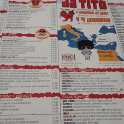Da Tito i Peccati di Gola - Menu