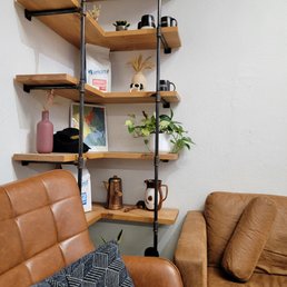 Interior seating area.