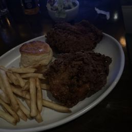 Fried Chicken & Buttermilk Biscuit* two breast cooked extra crispy!
