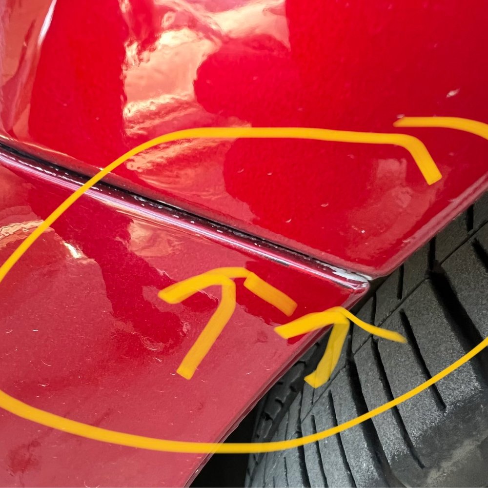 Promax Autosport - Burnt paint on panels that weren't removed. Again can you see the color difference? - Body Shops Near Me - Alhambra, California Promax Autosport - Burnt paint on panels that weren't removed. Again can you see the color difference? - Body Shops Near Me - Alhambra, California