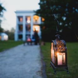 Wavering Place - This is a picture looking up to the main house at dusk