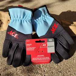 Handyman Ace Hardware - Not leather. +  sizes = small/medium/large.