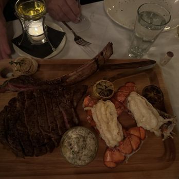 Sullivan's Steakhouse - Waygu tomahawk with 2 lobster tails. - Steakhouses Near Me - Naperville, Illinois