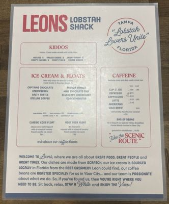 Menu photo 1 Leons Lobstah Shack Tampa Bay, FL Menu photo 1 Leons Lobstah Shack Tampa Bay, FL