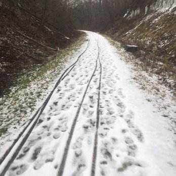 Montour Trail - Traffic marks on the snow. - Hiking Near Me - Coraopolis, Pennsylvania Montour Trail - Traffic marks on the snow. - Hiking Near Me - Coraopolis, Pennsylvania