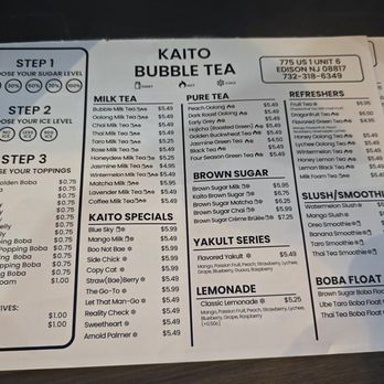 Kaito Bubble Tea - menu - Bubble Tea Near Me - Edison, New Jersey Kaito Bubble Tea - menu - Bubble Tea Near Me - Edison, New Jersey