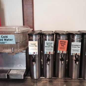 Black Walnut Café - Cold water and 5 different kinds of tea - Cafes Near Me - Katy, Texas
