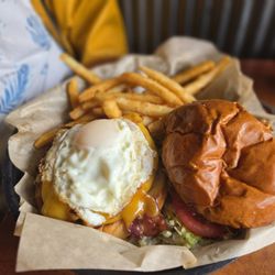 Palace Saloon & Restaurant - My husband ordered the Bacon Egg and Cheese burger.  It said it was very good.