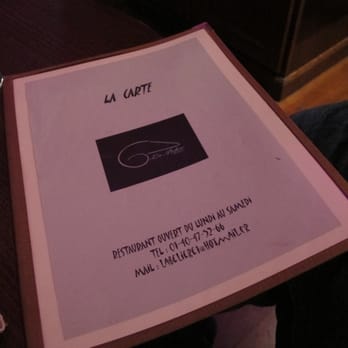 La Beliere Welcome - menu - French Near Me - Paris, 75 La Beliere Welcome - menu - French Near Me - Paris, 75