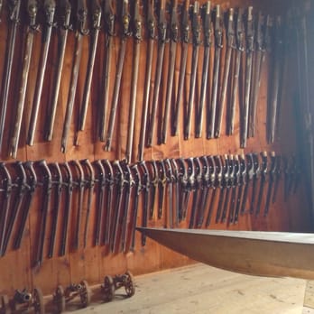 Skoklosters slott - Guns hanging in one of the largest historic armories inside a castle. - Landmarks & Historical Buildings Near Me - Skokloster, C