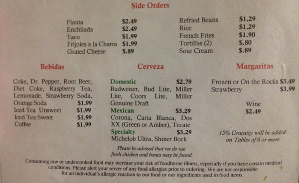 Menu photo 1 Veracruz Restaurant Victoria, TX Menu photo 1 Veracruz Restaurant Victoria, TX