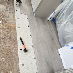 New flooring with new underlayment. New flooring with new underlayment.