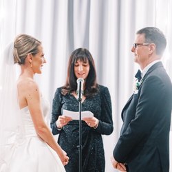 Bonnie officiating our wedding