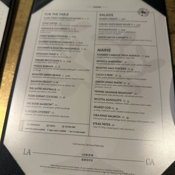 Lemon Grove - Menu - Cocktail Bars Near Me - Los Angeles, California Lemon Grove - Menu - Cocktail Bars Near Me - Los Angeles, California