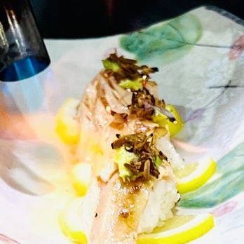 Suny Sushi - Seared salmon belly ( torched at the table,really yummy!!) - Japanese Near Me - Annandale, Virginia