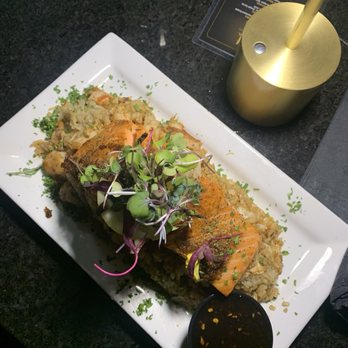 Katch Kitchen & Cocktails - Salmon & Seafood Rice - Bars Near Me - Tucker, Georgia