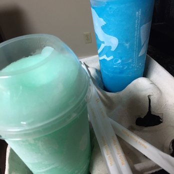 Taco Bell - Two freezies, blue raspberry the new one, pretty sour and Mountain Dew Baja Blast my absolute favorite - Fast Food Near Me - Seattle, Washington