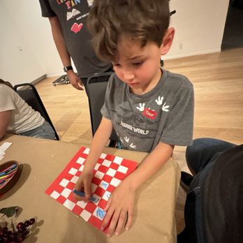 Norton Simon Museum - Doing one of the art activities - Art Museums Near Me - Pasadena, California