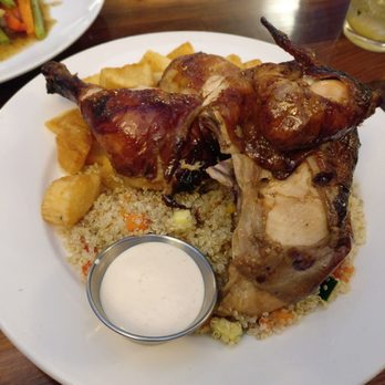 Culantro Peruvian Cookery - Half chicken with yucca fries and quinoa - Peruvian Near Me - Hamilton, Ontario Culantro Peruvian Cookery - Half chicken with yucca fries and quinoa - Peruvian Near Me - Hamilton, Ontario