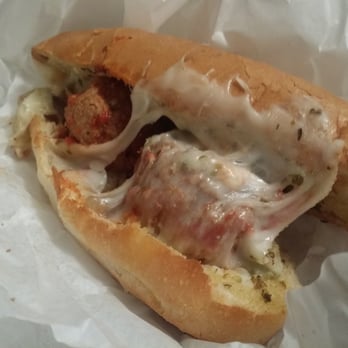 Capri Deli - Meatball sandwich on garlic bread + fried peppers. - Delis Near Me - Covina, California