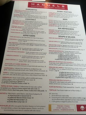 Menu photo 8 Manuel's Austin, TX