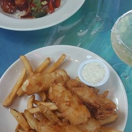 Fish and Luke warm fries