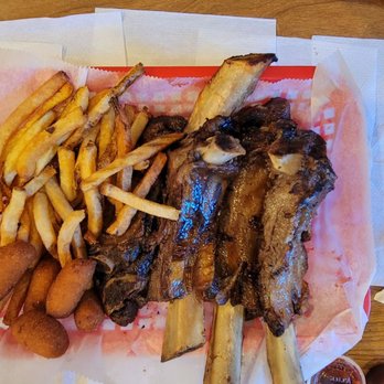 The Beach Bully - King platter beef ribs with fries and hush puppies - Barbeque Near Me - Virginia Beach, Virginia The Beach Bully - King platter beef ribs with fries and hush puppies - Barbeque Near Me - Virginia Beach, Virginia